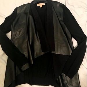 Michael Michael Kors faux leather/knit jacket
